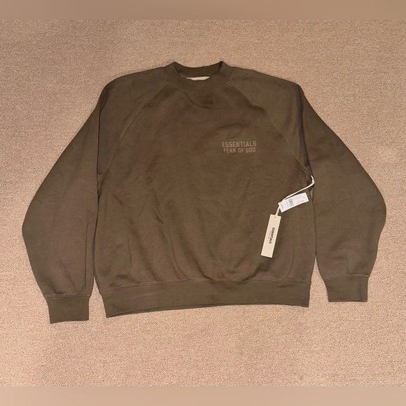 Essentials Fear Of God Brown Crewneck